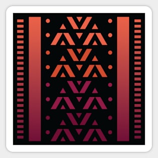 “Dimensional Awakening (1)” - V.3 Orange/Red - (Geometric Art) (Dimensions) - Doc Labs Sticker